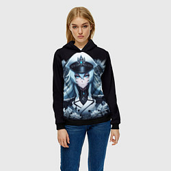 Толстовка-худи женская Эсдес строга и элегантна, цвет: 3D-черный — фото 2