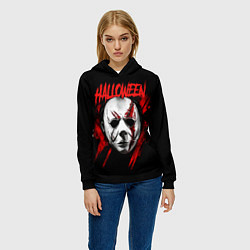 Толстовка-худи женская Halloween Michael Myers, цвет: 3D-черный — фото 2