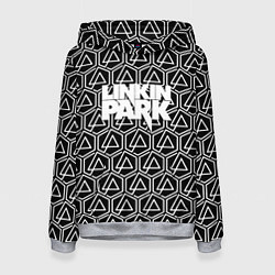 Толстовка-худи женская Linkin park pattern, цвет: 3D-меланж