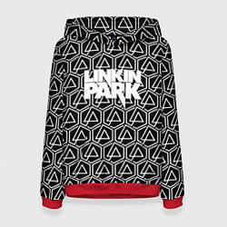 Толстовка-худи женская Linkin park pattern, цвет: 3D-красный