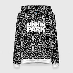 Толстовка-худи женская Linkin park pattern, цвет: 3D-белый