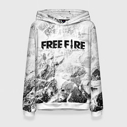 Толстовка-худи женская Free Fire white graphite, цвет: 3D-белый