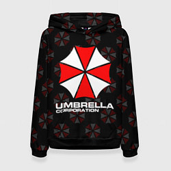 Толстовка-худи женская Resident evil - umbrella corporation, цвет: 3D-черный