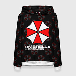 Толстовка-худи женская Resident evil - umbrella corporation, цвет: 3D-белый