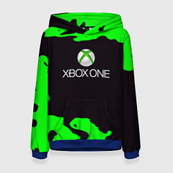 Толстовка-худи женская Xbox fire green, цвет: 3D-синий