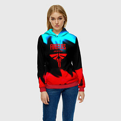 Толстовка-худи женская The Last of Us в огне, цвет: 3D-красный — фото 2