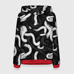 Женская толстовка Черные и белые змеи