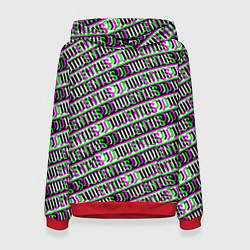 Толстовка-худи женская Juventus glitch pattern, цвет: 3D-красный