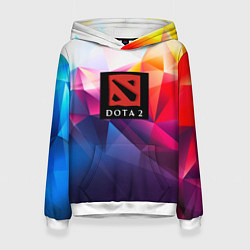 Толстовка-худи женская DOTA geometry neon, цвет: 3D-белый