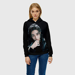 Толстовка-худи женская Stray Kids Hyunjin Giant concept, цвет: 3D-черный — фото 2