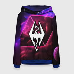 Толстовка-худи женская The Elder Scrolls neon game, цвет: 3D-синий