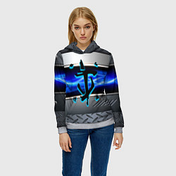 Толстовка-худи женская Doom metal, цвет: 3D-меланж — фото 2