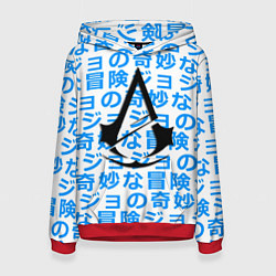 Толстовка-худи женская Assassins Creed japan game, цвет: 3D-красный