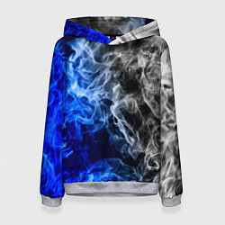 Толстовка-худи женская Столкновение дыма, цвет: 3D-меланж