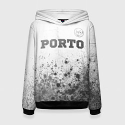 Толстовка-худи женская Porto - white gradient посередине, цвет: 3D-черный