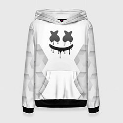 Толстовка-худи женская Marshmello white poly, цвет: 3D-черный