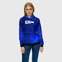 Толстовка-худи женская Enhypen blue poly, цвет: 3D-черный — фото 2