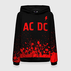 Женская толстовка AC DC - red gradient посередине