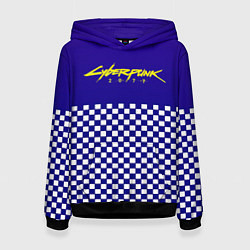 Толстовка-худи женская Cyberpunk 2077 клетка, цвет: 3D-черный
