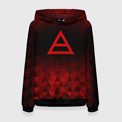 Женская толстовка Thirty Seconds to Mars red poly