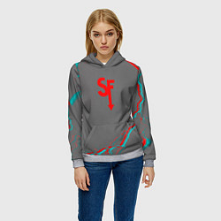 Толстовка-худи женская Sally Face storm color, цвет: 3D-меланж — фото 2