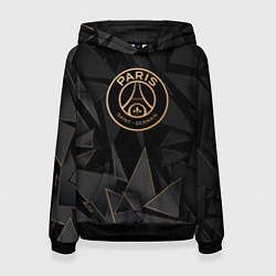 Толстовка-худи женская PSG golden poly, цвет: 3D-черный