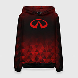 Толстовка-худи женская Infiniti red poly, цвет: 3D-черный