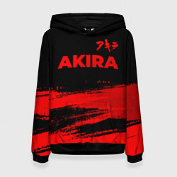 Толстовка-худи женская Akira - red gradient посередине, цвет: 3D-черный
