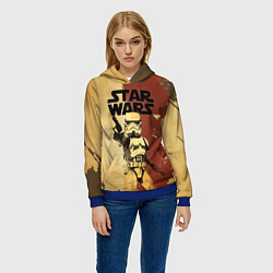 Толстовка-худи женская Звездные войны - клон, цвет: 3D-синий — фото 2