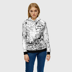 Толстовка-худи женская Arctic Monkeys - Графический хаос, цвет: 3D-черный — фото 2