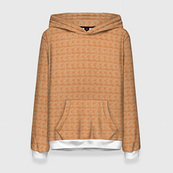 Толстовка-худи женская Персиковый пух, цвет: 3D-белый