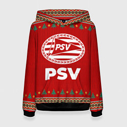 Толстовка-худи женская PSV new year, цвет: 3D-черный