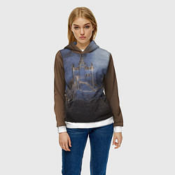 Толстовка-худи женская Замок принцессы, цвет: 3D-белый — фото 2