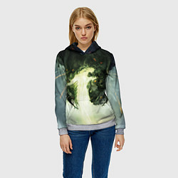 Толстовка-худи женская Illustration Dragon Age Inquisition, цвет: 3D-меланж — фото 2
