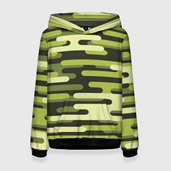 Толстовка-худи женская Камуфляжная форма, цвет: 3D-черный