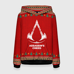 Толстовка-худи женская Assassins Creed new year, цвет: 3D-черный