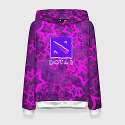 Толстовка-худи женская Dota2 звёзды неон, цвет: 3D-белый