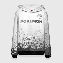 Толстовка-худи женская Pokemon - white gradient посередине, цвет: 3D-черный