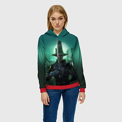 Толстовка-худи женская Victor Saltzpyre - Warhammer, цвет: 3D-красный — фото 2