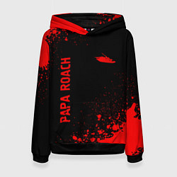 Женская толстовка Papa Roach - red gradient вертикально
