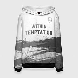Толстовка-худи женская Within Temptation - white gradient посередине, цвет: 3D-черный