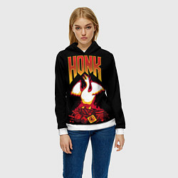 Толстовка-худи женская Goose - honk, цвет: 3D-белый — фото 2