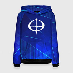 Толстовка-худи женская Ozzy Osbourne blue poly, цвет: 3D-черный
