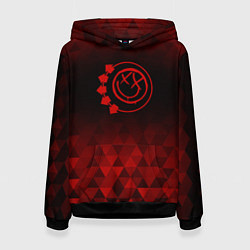 Толстовка-худи женская Blink 182 red poly, цвет: 3D-черный