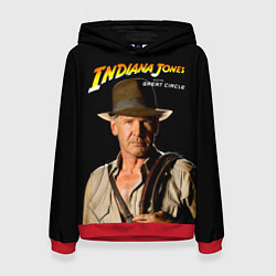 Толстовка-худи женская Indiana Jones and the Great Circle, цвет: 3D-красный