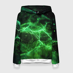 Женская толстовка Зеленая связь текстура