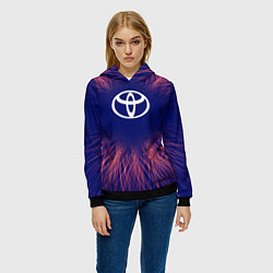 Толстовка-худи женская Toyota red energy, цвет: 3D-черный — фото 2