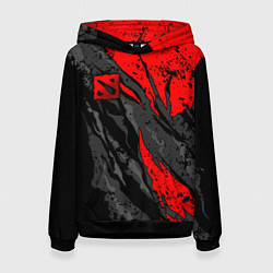 Женская толстовка Дота 2 - красная абстракция