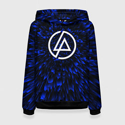Толстовка-худи женская Linkin Park blue energy, цвет: 3D-черный