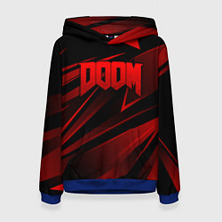 Женская толстовка Doom - красная абстракция